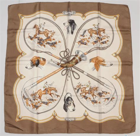 foulard hermes le laisser courre di che anno|Hermes Scarf le Laisser Courre by Jean De Fougerolle 90cm Silk .